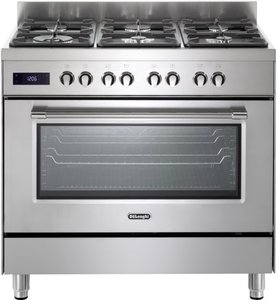 תנור משולב נירוסטה 6 להבות DELONGHI 90CM דגם PRO966X