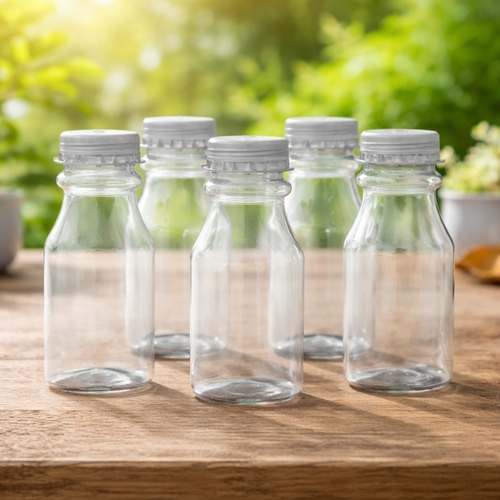 בקבוקון ממתקים שקוף בעיצוב פקק חליצה – מארז 12 יח׳