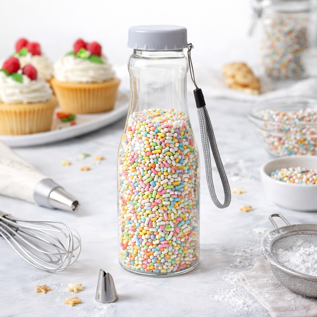 בקבוק פלסטיק שקוף עם פקק