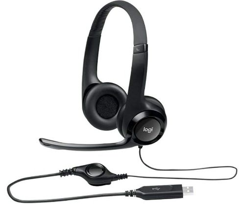 אוזניות Logitech H390 USB Headset עם מיקרופון