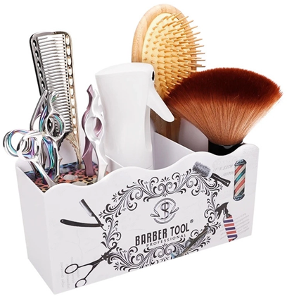 מתקן אחסון מקצועי לכלי ספר Barber Star Professional – צבע לבן