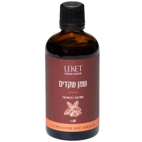 שמן שקדים 100% טהור בכבישה קרה LEKET לקט 100 מ