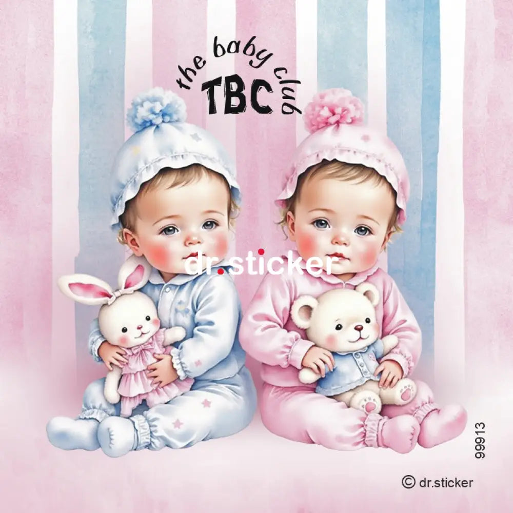 גליל מדבקות ד"ר סטיקר - מועדון התינוקות - תאומים #2