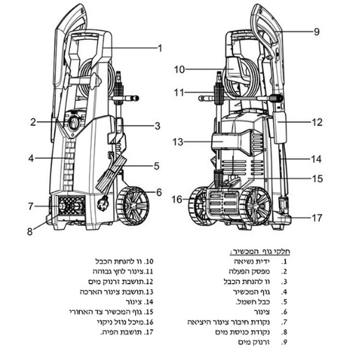 מכונת שטיפה בלחץ 160 באר Gold Line ATL-5902 
