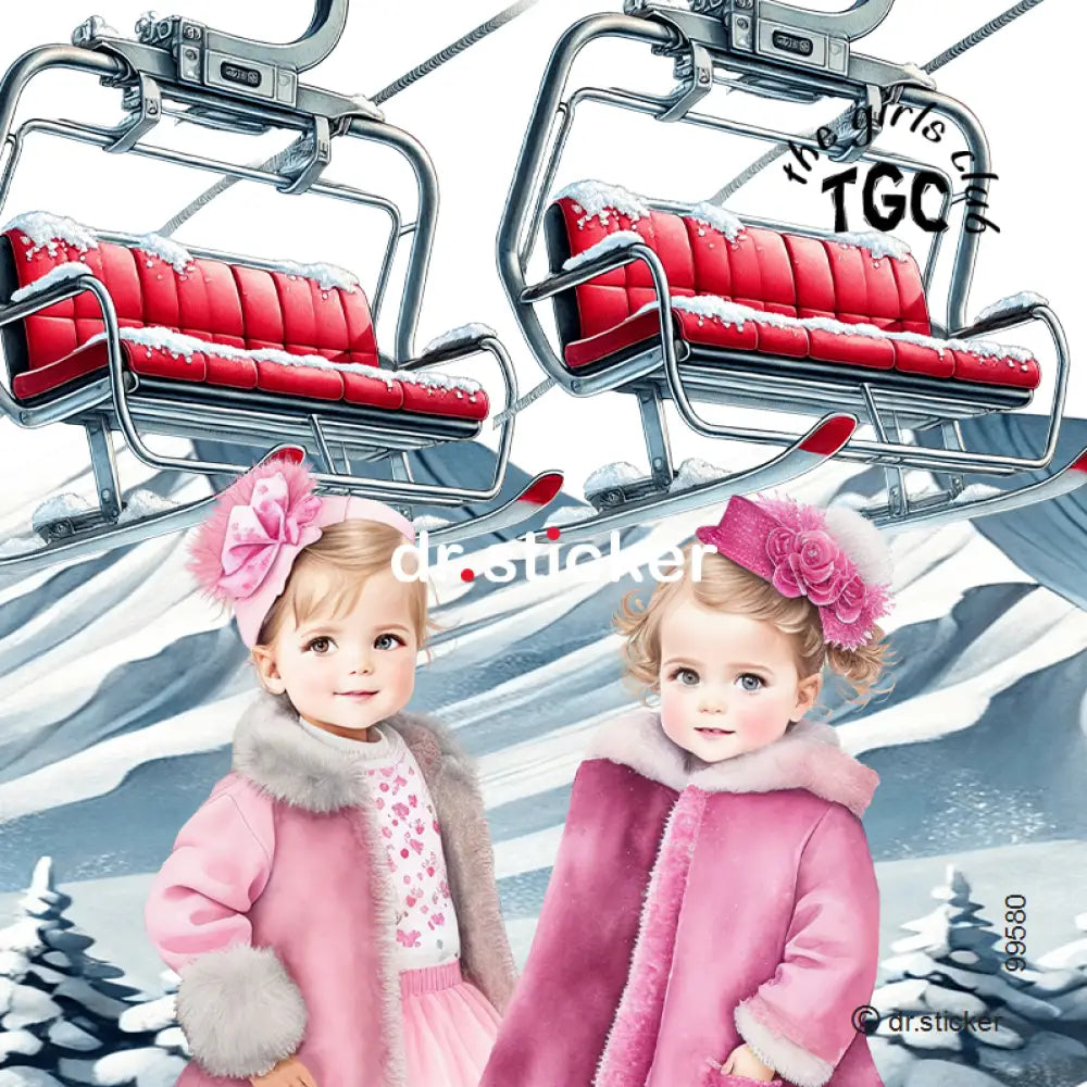 גליל מדבקות ד"ר סטיקר - מועדון הילדות - סקי