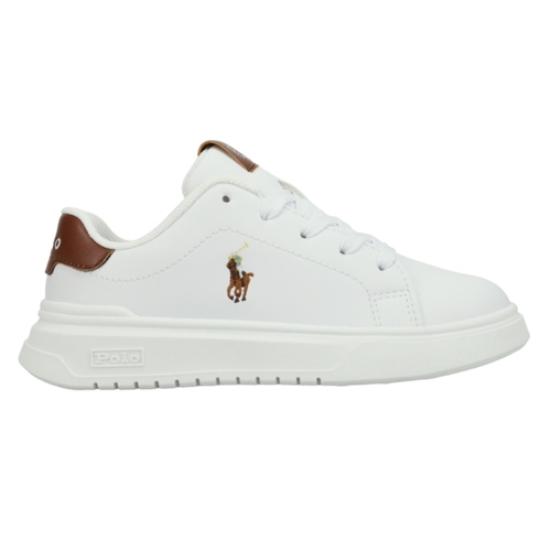 נעל POLO RALPH LAUREN מידות 30-35 לילדים בגוון לבן-קוניאק