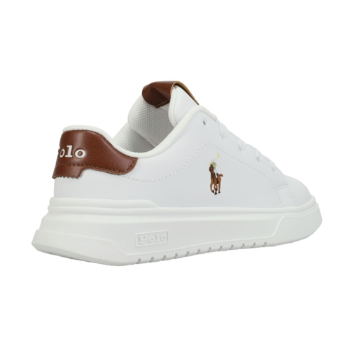 נעל POLO RALPH LAUREN מידות 30-35 לילדים בגוון לבן-קוניאק