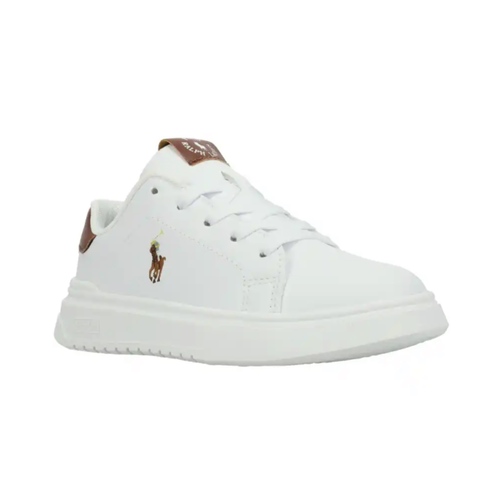 נעל POLO RALPH LAUREN מידות 30-35 לילדים בגוון לבן-קוניאק