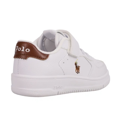 נעל POLO RALPH LAUREN מידות 27-34 לילדים בגוון לבן-ורוד