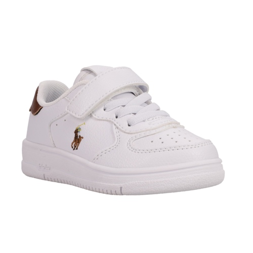נעל POLO RALPH LAUREN מידות 27-34 לילדים בגוון לבן-ורוד