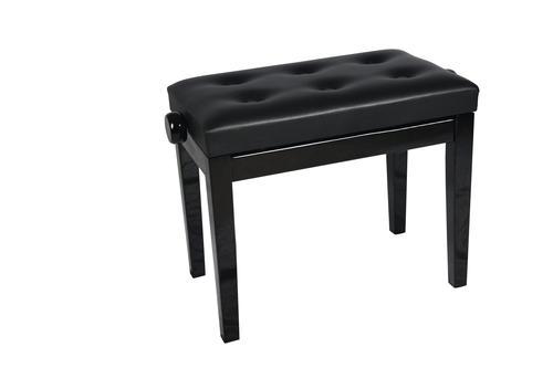 כסא פסנתר מתכוונן עם קפיטונאז' בצבע שחור מבריק PB25 מבית Legrand