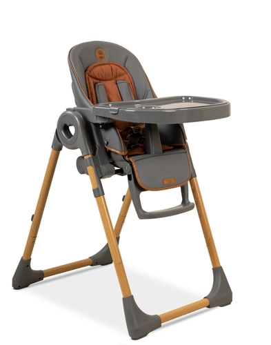 כיסא אוכל Woody אפור עץ שניר