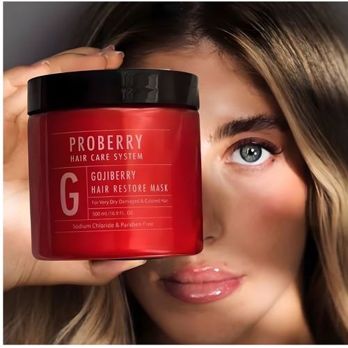 מארז פרימיום שמפו+מסכה+סרום+אמפולות ובושם PROBERRY לשיער יבש, צבוע ופגום פרוברי