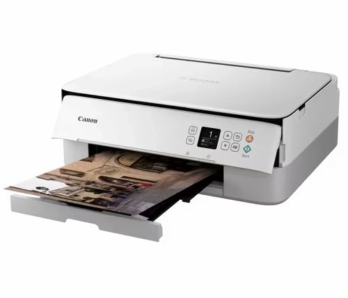 מדפסת קנון משולבת אלחוטית צבעונית Canon PIXMA TS5351i בצבע לבן