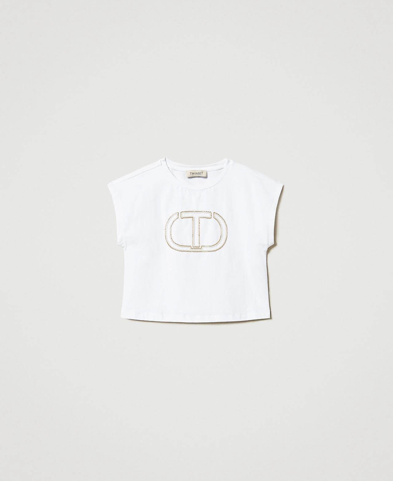 T-shirt with embroidered Oval T