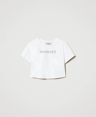Cropped T-shirt with logo