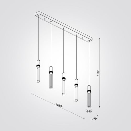 תליה גארדה חמישייה פליז 3000K|36W 