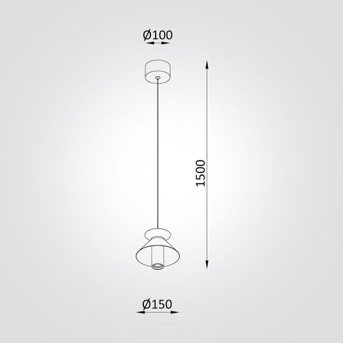 תליה רוולו בודד שחור 3000K|7W 
