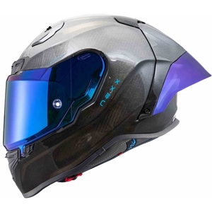 קסדה מלאה נקס קרבון שחור מבריק/כחול – NEXX X.R3R GLAZE CARBON ‏
