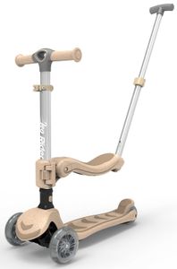 קורקינט 3 ב-1 ריידר אקו Rider Eco עם מוט דחיפה ומושב מתקפל - בז