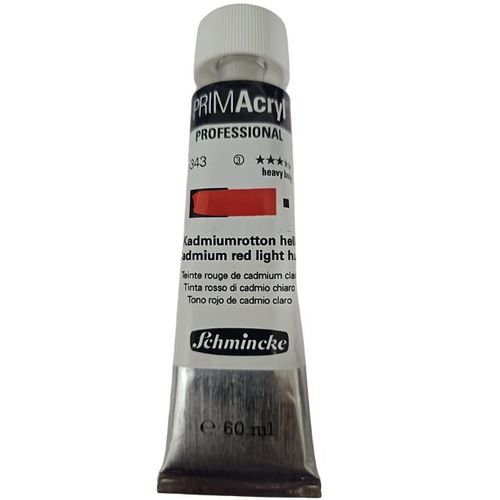 צבע אקריליק שמינקה 60 מל סדרה 3 ארטיסט 343 PRIMAcryl Cadmium red light hue   