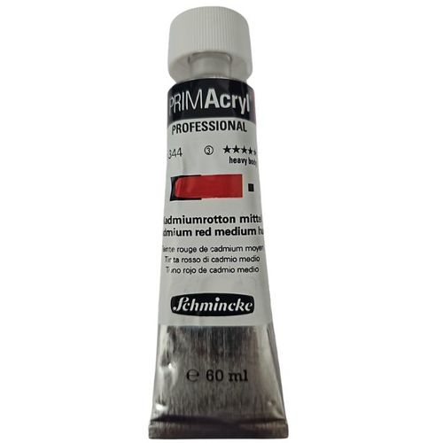 צבע אקריליק שמינקה 60 מל סדרה 3 ארטיסט 344 PRIMAcryl Cadmium red nedium hue   