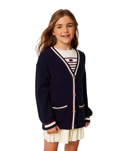 TWINSET CARDIGAN CLASSIC BLUE