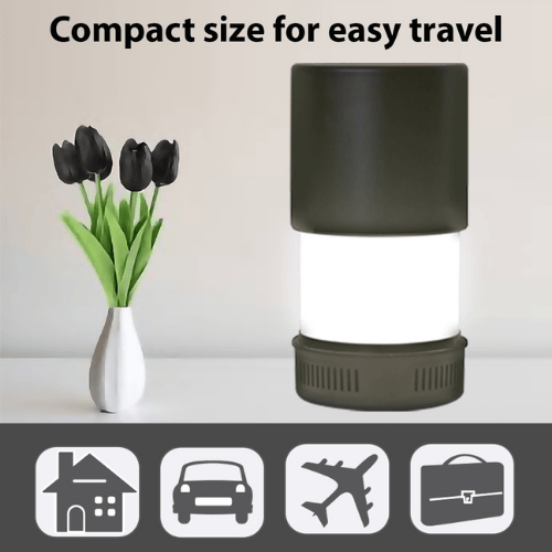 מנורת שבת לבית ולטיולים צבע שחור KosherLamp 360ברפאלי - refali.co.il