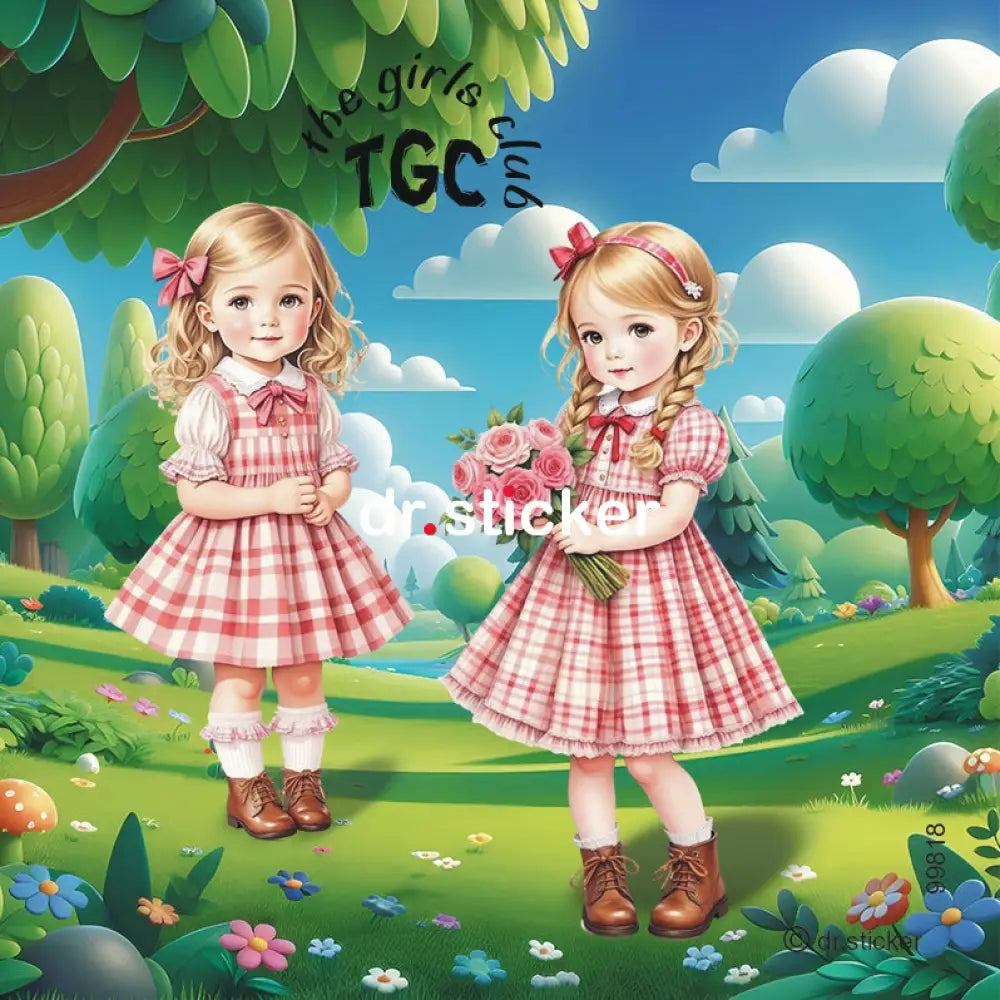 גליל מדבקות ד"ר סטיקר - מועדון הילדות - קטיף פרחים