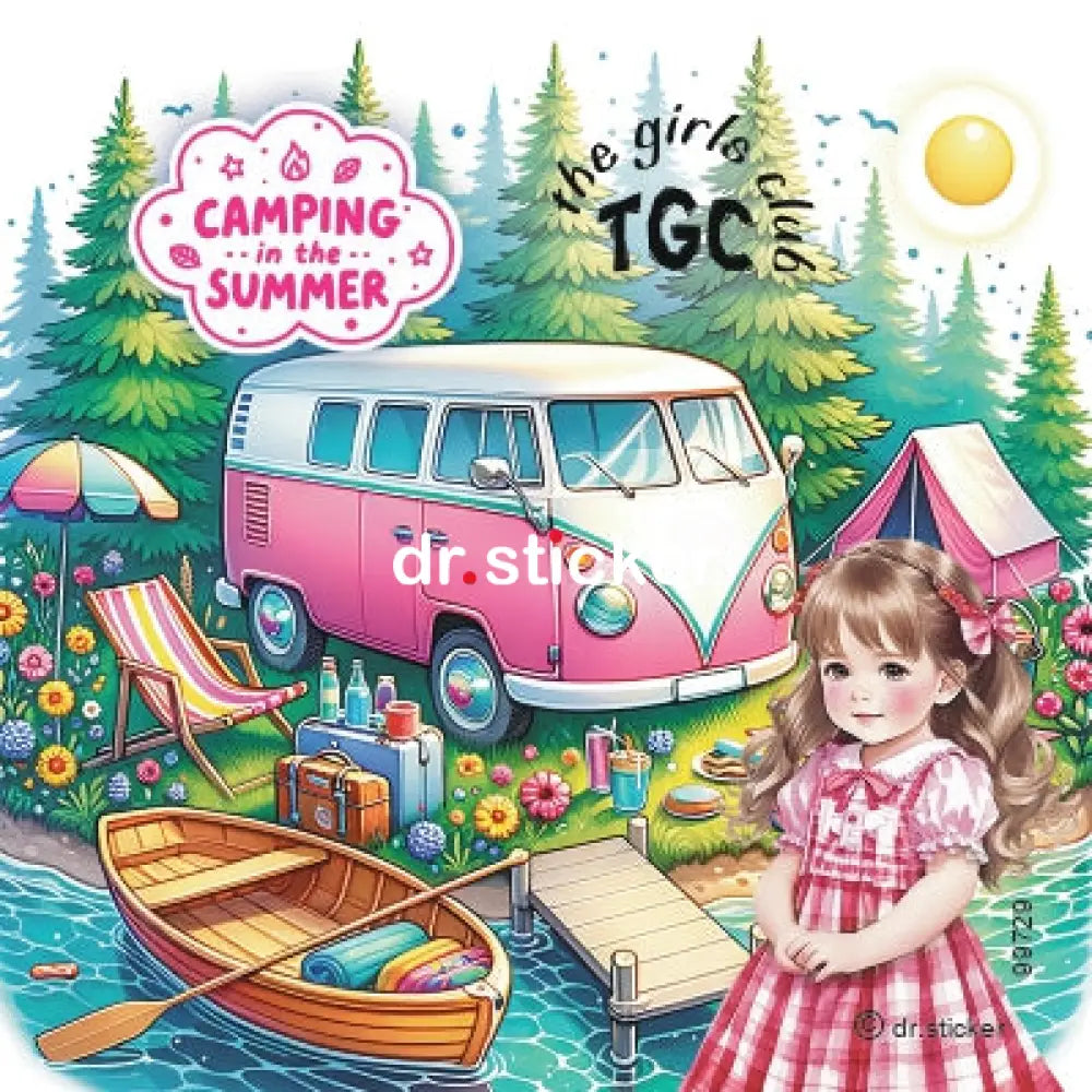 גליל מדבקות ד"ר סטיקר - מועדון הילדות - קמפינג