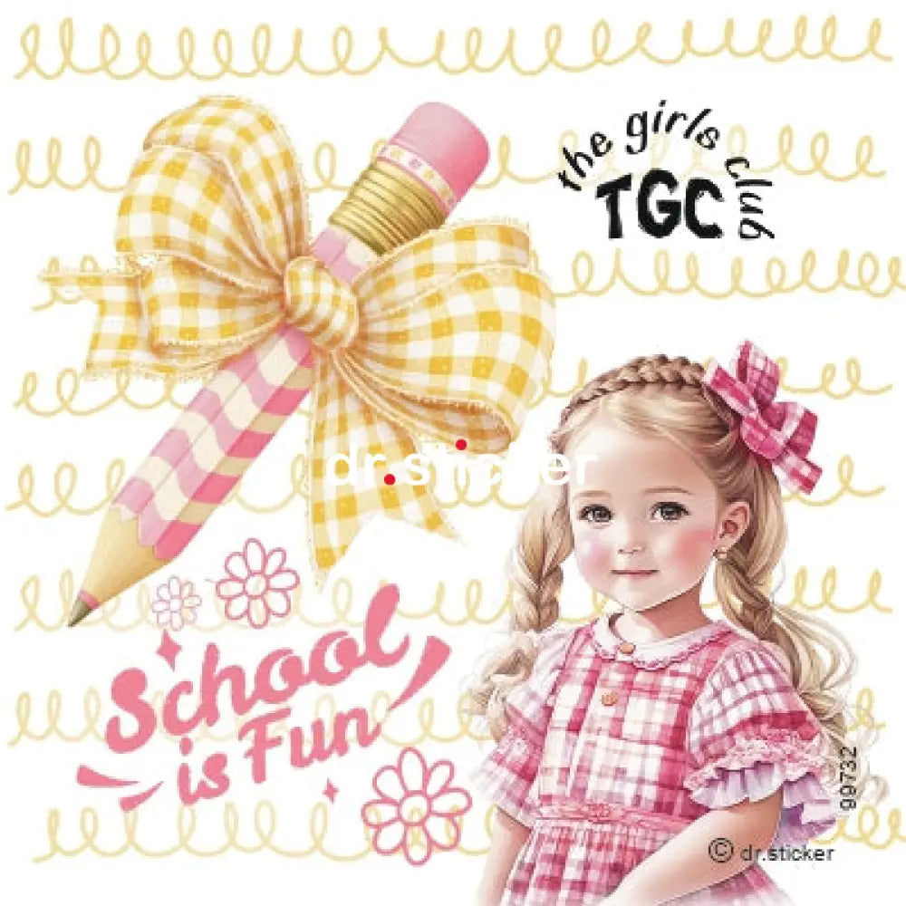 גליל מדבקות ד"ר סטיקר - מועדון הילדות - קישוטי שיער עפרונות