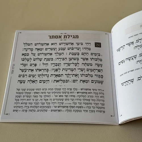 מגילת אסתר דמוי עור חום