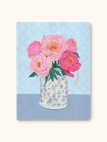 מחברת כריכה קשה Bouquet on Blue