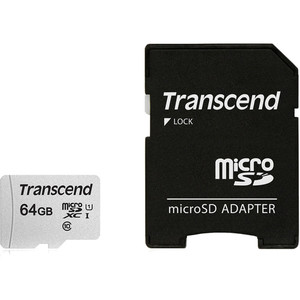 כרטיס זיכרון Transcend 64GB 300S UHS-I microSDXC