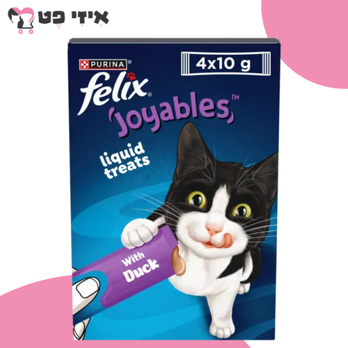 חטיף שלוק פליקס ברווז לחתול בוגר ומבוגר 40 גרם PURINA FELIX