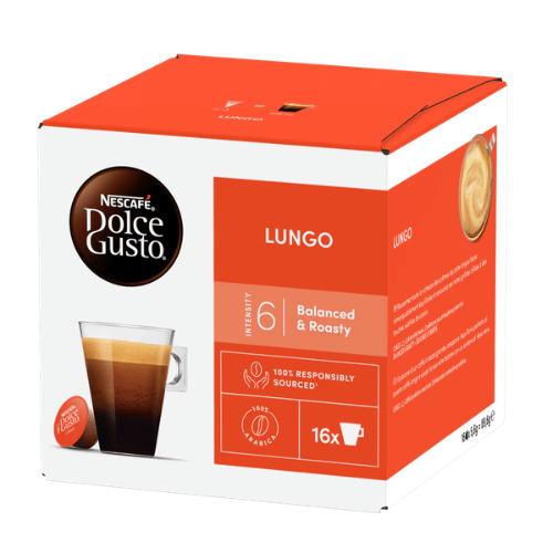 16 קפסולות נסקפה דולצ'ה גוסטו Nescafe Dolce Gusto Lungo