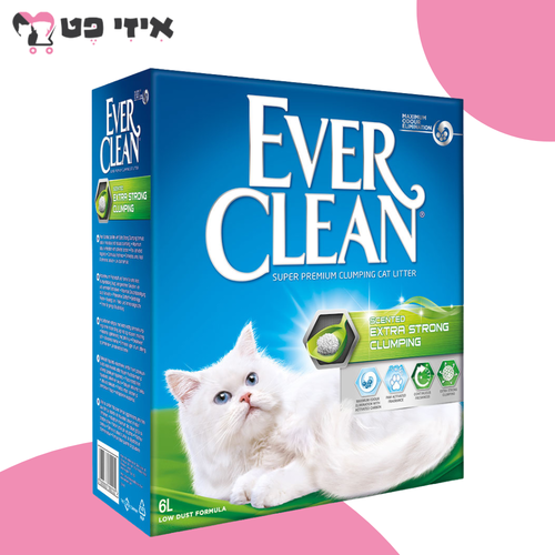 חול מתגבש אוור קלין אקסטרה סטרונג בניחוח מרענן (ירוק) 6 ליטר Ever Clean