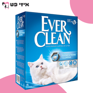 חול מתגבש אוור קלין אקסטרה סטרונג ללא ריח (כחול) 6 ליטר Ever Clean