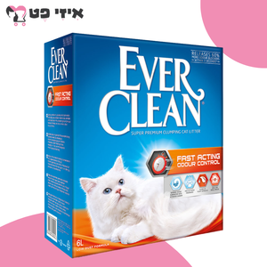 חול מתגבש אוור קלין לנטרול ריחות מהיר (כתום) 6 ליטר Ever Clean