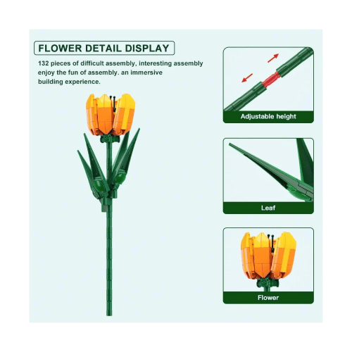 דגם הרכבה Jbricks 150713 Tulip Flower 