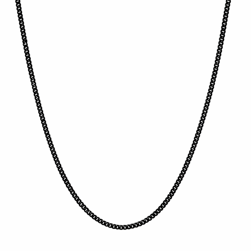 שרשרת שחורה דקה 2MM המתאימה גם לתליון לגבר