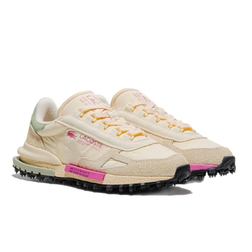 נעלי LACOSTE מידות 36-40.5 לנשים בגוון קרם-ורוד