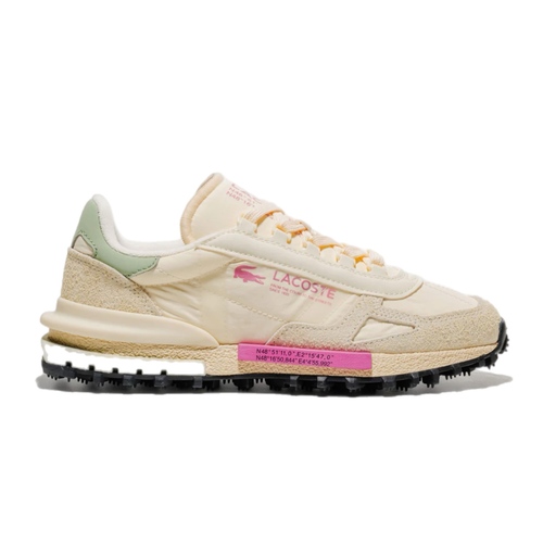 נעלי LACOSTE מידות 36-40.5 לנשים בגוון קרם-ורוד