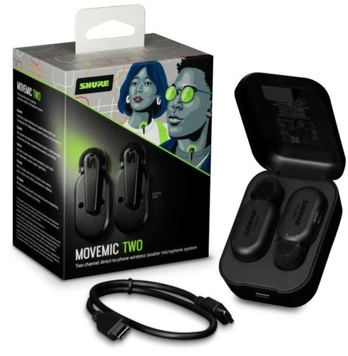 מערכת מיקרופונים אלחוטיים Shure MoveMic Two 