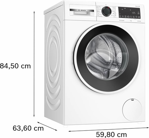 מכונת כביסה פתח קדמי 9 kg מקסימום 1200 סל