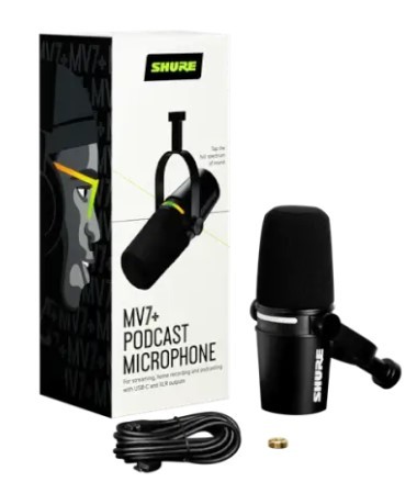 מיקרופון גיימינג דינמי +Shure MV7