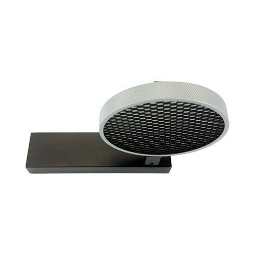 מנורת קיר גוף שחור עם כסף SPIKO WALL1 6W אור חם 