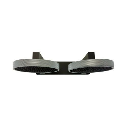 מנורת קיר גוף שחור עם כסף SPIKO WALL2 12W אור חם 