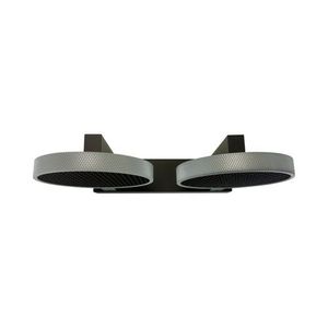  מנורת קיר גוף שחור עם כסף SPIKO WALL2 12W אור חם 
