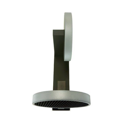  מנורת קיר גוף שחור עם כסף SPIKO WALL2 12W אור חם 